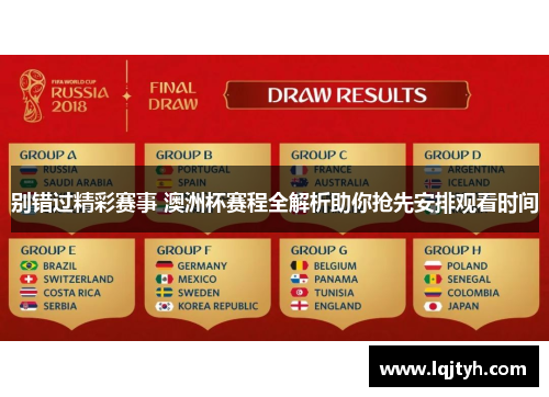 别错过精彩赛事 澳洲杯赛程全解析助你抢先安排观看时间 别错过精彩赛事 澳洲杯赛程全解析助你抢先安排观看时间